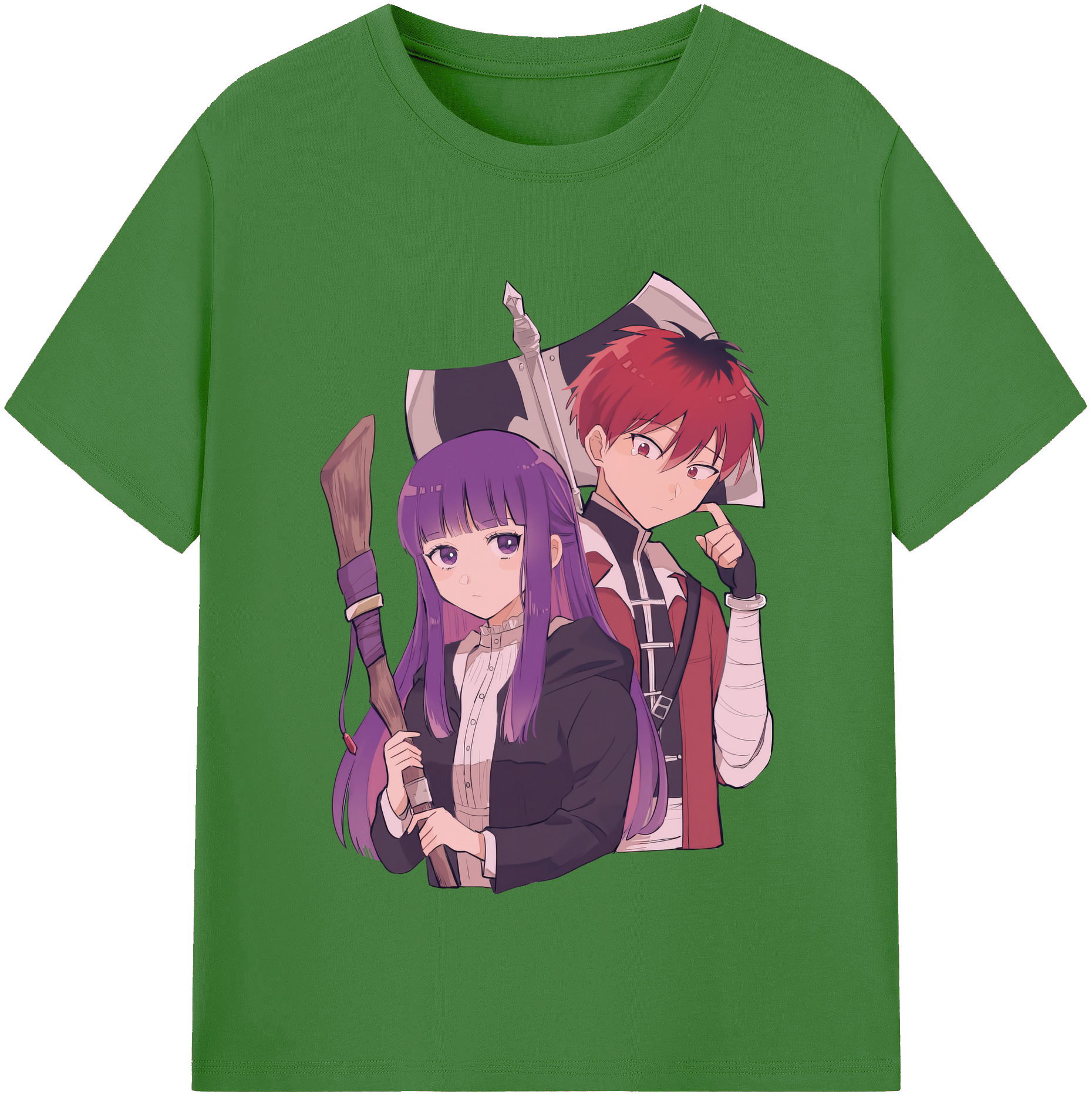 （画像用） 葬送のフリーレン Frieren レディースカジュアルプリントTシャツ（綿100％）